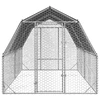 vištienos bėgimas su stogu 2,5x4x2,25 m cinkuoto plieno