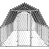 vištienos bėgimas su stogu 2,5x6x2,25 m cinkuoto plieno