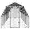 vištienos bėgimas su stogu 2,5x8x2,25 m cinkuoto plieno