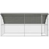Vištų narvas su 1 durelėmis 2 vnt. Sidabrinė 400x200x200cm