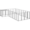 Voljeras šunims, juodos spalvos, 10,89 m², plienas