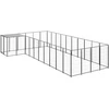 Voljeras šunims, juodos spalvos, 13,31m², plienas