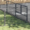 Voljeras šunims, juodos spalvos, 42m², plienas