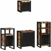 Vonios baldų rinkinys su stalčių 4 pcs Kietas atkurtas medis (Atnaujinta)
