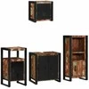 Vonios baldų rinkinys su stalčių 4 pcs Kietas atkurtas medis (Atnaujinta)