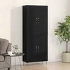 Aukštas spintelė 2 pcs Juodas ąžuolas