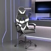 Žaidimų kėdė, juodos ir baltos spalvos, dirbtinė oda