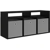 TV staliukas Žemas stalas su stalčių Juodas ąžuolas 102 x 32 x 48,5 cm