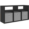 TV staliukas Žemas stalas su stalčių Juodas ąžuolas 72 x 22,5 x 38 cm