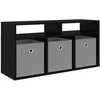 TV staliukas Žemas stalas su stalčių Juodas ąžuolas 87 x 27,5 x 43 cm