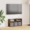 TV staliukas Žemas stalas su stalčių Rūkyta ąžuolas 72 x 22,5 x 38 cm