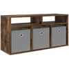 TV staliukas Žemas stalas su stalčių Rūkyta ąžuolas 87 x 27,5 x 43 cm