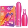 Durex Žaiskite Vibe &amp; Tease 2in1 vibratorių su stimuliuojančiu antgaliu