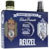 REUZEL Fiber Pomade Groom Try Me Kit plaukų priežiūros rinkinys vyrams (šampūnas 100 ml + pomada 35 g + purškiklis 100 ml)