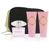Kvepalų rinkinys moterims Versace Bright Crystal (EDT, 90 ml + kūno losjonas, 100 ml + dušo želė, 100 ml + kosmetinė)