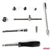 1/4" galvučių ir raktų rinkinys 46 vnt., Cr-V, AMIO-03136