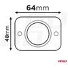 Amio Kvadratinis atsparus vandeniui telefono įkroviklis su raudonu LED apšvietimu, USB + USB C QC3.0 12/24V