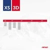 Amio Tekstilinės sniego grandinės 3D, XS, 2 vnt.