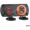 Amio Vandeniui atsparus telefono įkroviklis 2xUSB 12/24V MOD-03