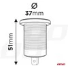 Amio Vandeniui atsparus telefono įkroviklis su skaitmeniniu voltmetru USB + USB C 12/24V MOD-07