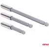 Antgalių laikiklių suktuvui rinkinys, 1/4", 3 vnt., AMIO-04934