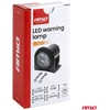 Apvali oranžinė LED įspėjamoji lempa R65 12V / 24V 12W AMIO-04864