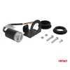 Apvali oranžinė LED įspėjamoji lempa R65 12V / 24V 12W AMIO-04864
