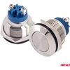 Apvalus plieno plokščias jungiklis įjungimui/išjungimui 19mm 5a 12/230v amio-04474