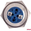 Apvalus plieno plokščias jungiklis įjungimui/išjungimui 19 mm 5a 12/230v amio-04474