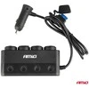 Automobilinis 4 lizdų skirstytuvas su PD 30W ir QC3.0 12/24V, max 216W AMIO-04175