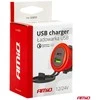 Automobilinis atsparus vandeniui įkroviklis USB + USB-C 12/24 V MOD-09, AMIO-02859