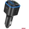Automobilinis FM siųstuvas, 1×USB-A 2×USB-C 12V 24V AMIO-04651