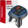 Automobilinis FM siųstuvas, 2×USB-A 12V 24V AMIO-04648