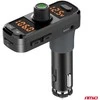 Automobilinis FM siųstuvas, 2×USB-A 1×USB-C Micro SD 12V 24V AMIO-04653