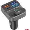 Automobilinis FM siųstuvas, 2×USB-A 1×USB-C 12V 24V AMIO-04649