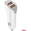 Automobilinis įkroviklis 2x USB-A 2.1A 12/24V AMiO-03874