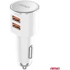 Automobilinis įkroviklis 2x USB-A 3.4A 12/24V AMiO-03888