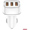 Automobilinis įkroviklis 2x USB-A + USB-C 32W 12/24V AMiO-03890