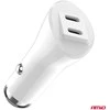 Automobilinis įkroviklis 2x USB-C 40W 12/24V AMiO-03884