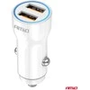 Automobilinis įkroviklis 2xUSB-A 12/24V AMiO-03879