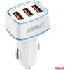 Automobilinis įkroviklis 3x USB-A 30W 12/24V AMiO-03889