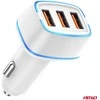 Automobilinis įkroviklis 3x USB-A 30W 12/24V AMiO-03889