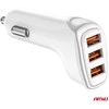 Automobilinis įkroviklis 3x USB-A 3.1A 12/24V AMiO-03885