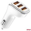Automobilinis įkroviklis 3x USB-A 3.1A 12/24V AMiO-03885