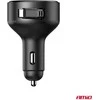 Automobilinis įkroviklis su ištraukiamu C kabeliu ir USB-C 12/24V 60W AMIO-04368