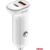 Automobilinis įkroviklis USB-A+ USB-C 20W 12/24V AMiO-03875