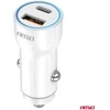 Automobilinis įkroviklis USB-A + USB-C 20W 12/24V AMiO-03881
