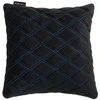 Automobilio pagalvė EVAtech 30x30 cm - juoda / mėlynos siūlės