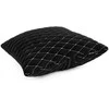 Automobilio pagalvė EVAtech 30x30 cm - juoda / baltos siūlės