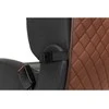 Automobilio sėdynės atlošo apsauga nuo vaikų EVAtech ECO 75x46 cm - ruda / rudos kraštai / rudos siūlės